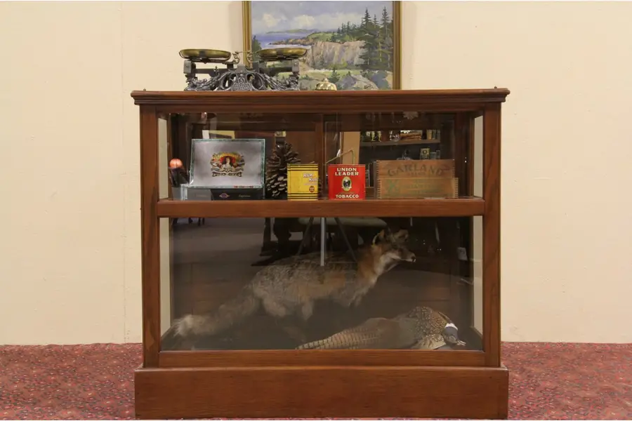 Photo of Oak 1915 Antique Store Display or Showcase