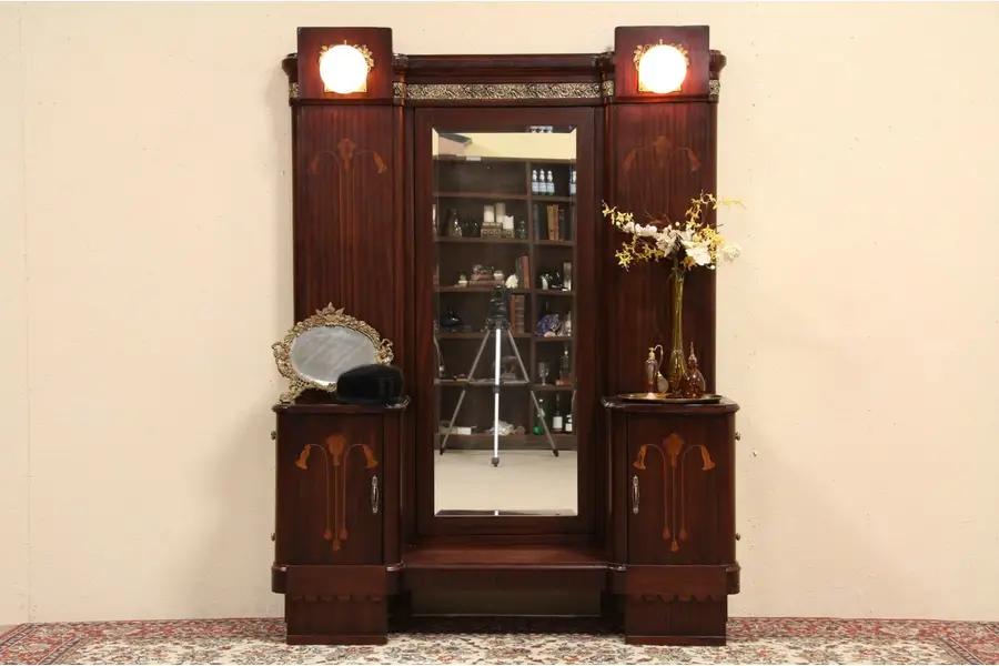 Photo of Vanity or Antique Dressing Table, Swivel Mirror