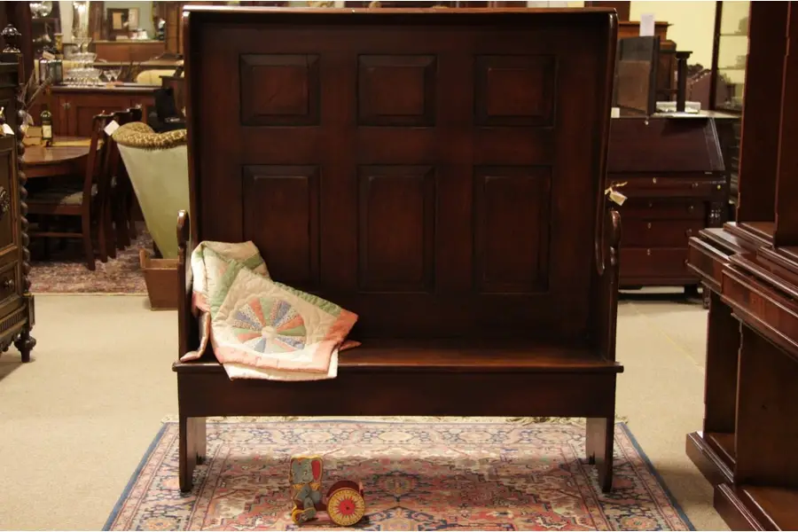 Photo of Country Pine Courting or Fireside Bench