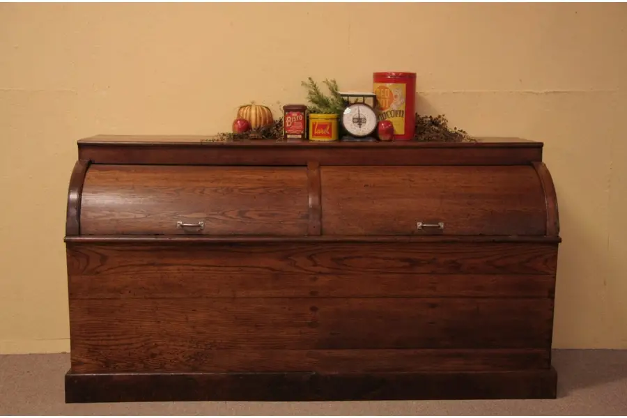 Photo of Country General Store Rolltop Antique Grain Bin