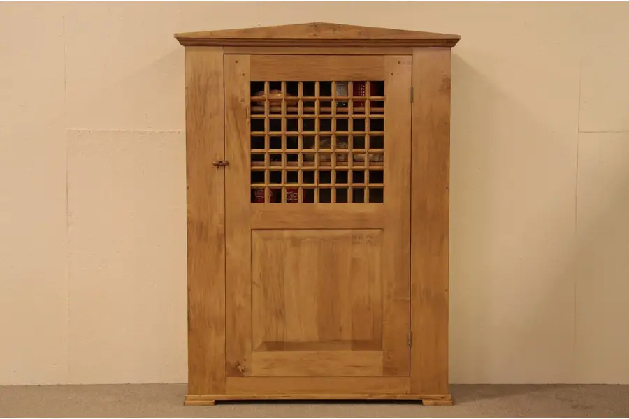 Photo of Country Pine Antique Jailhouse Cupboard