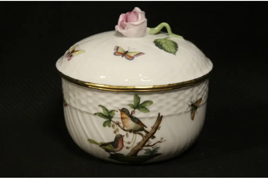 Photo of Herend Rothschild Bird Round Covered Bowl