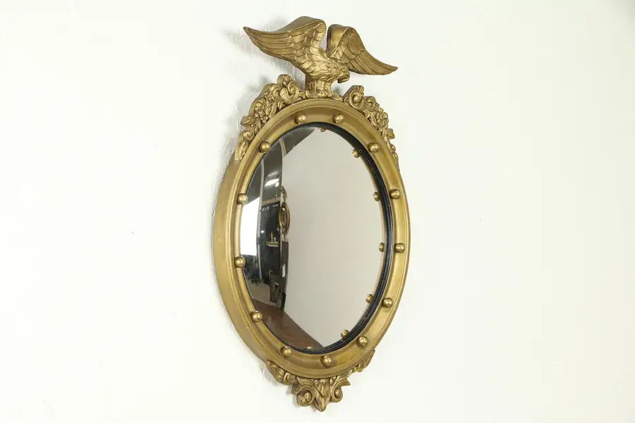 Photo of Federal Style Convex Wall Mirror with an Eagle