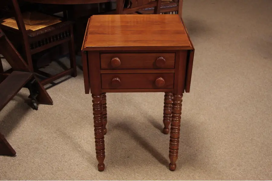 Photo of Davis Cherry Dropleaf Lamp or Bedside Table