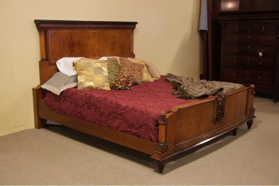 Photo of Classical Antique King Size Carved Bed