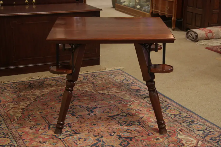 Photo of Victorian Pub or Tavern Game Table, Mug Shelves