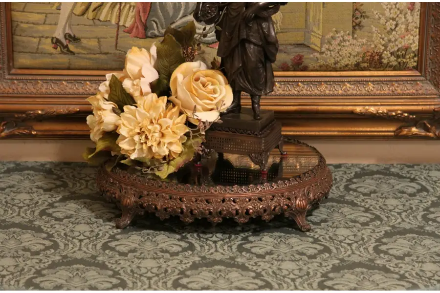 Photo of Victorian Silverplate Table Plateau Mirror