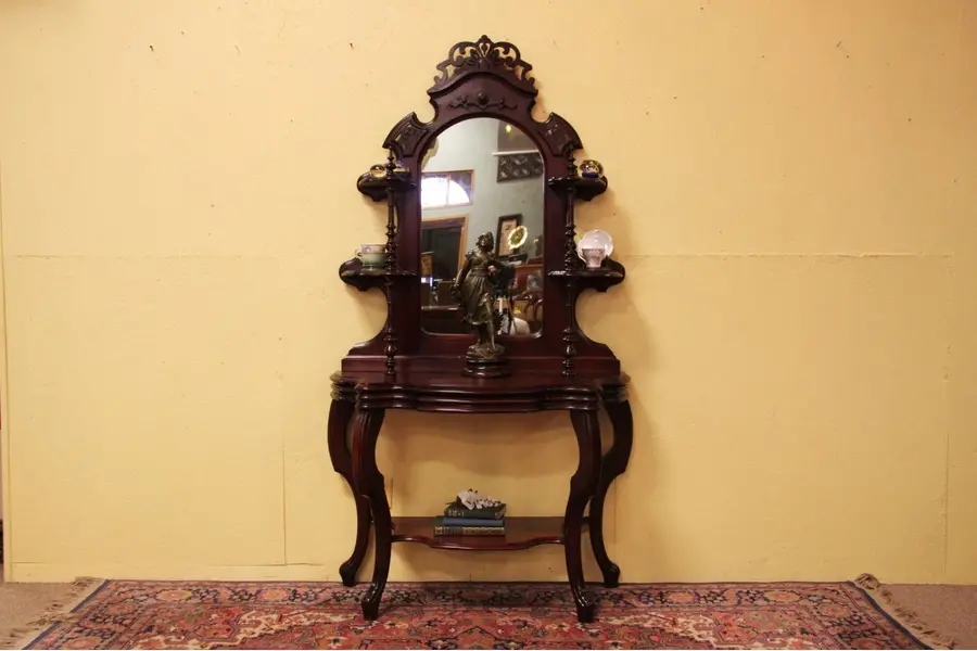 Photo of Victorian Antique Walnut Etagere, Curio or What-Not