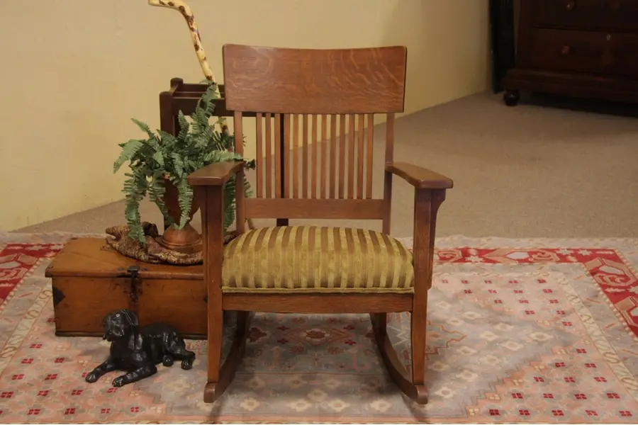 Photo of Arts & Crafts Mission Oak Antique Rocker