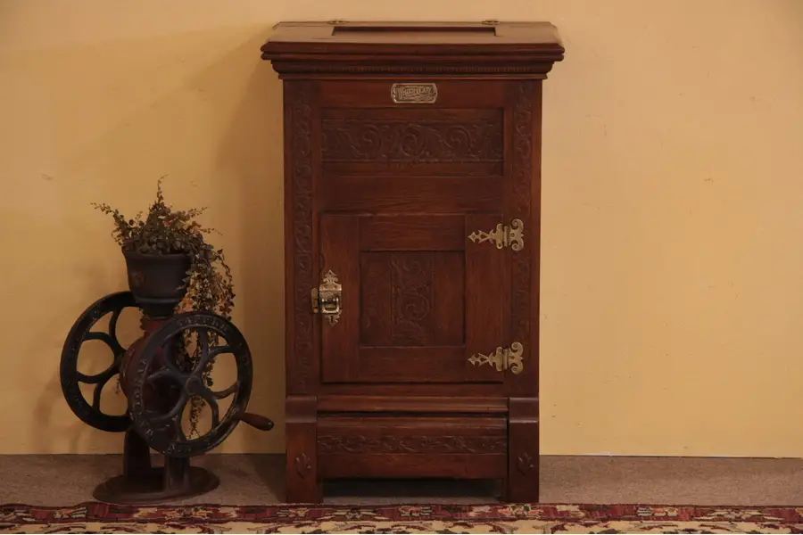 Photo of Victorian Antique Press Icebox, Whiteclad, St. Louis