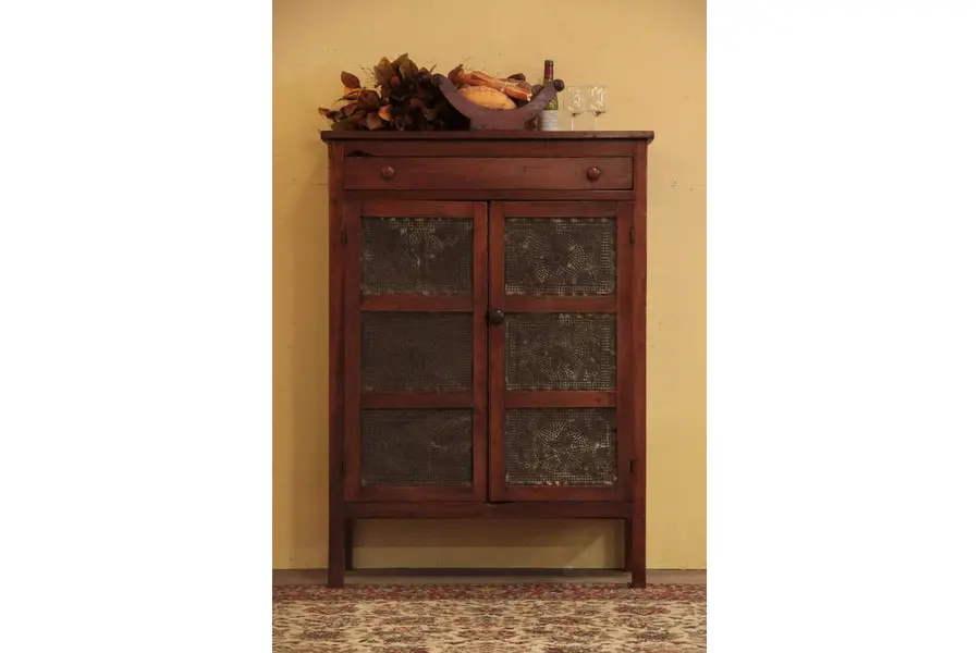 Photo of Victorian Country Pie Safe, Punched Tins