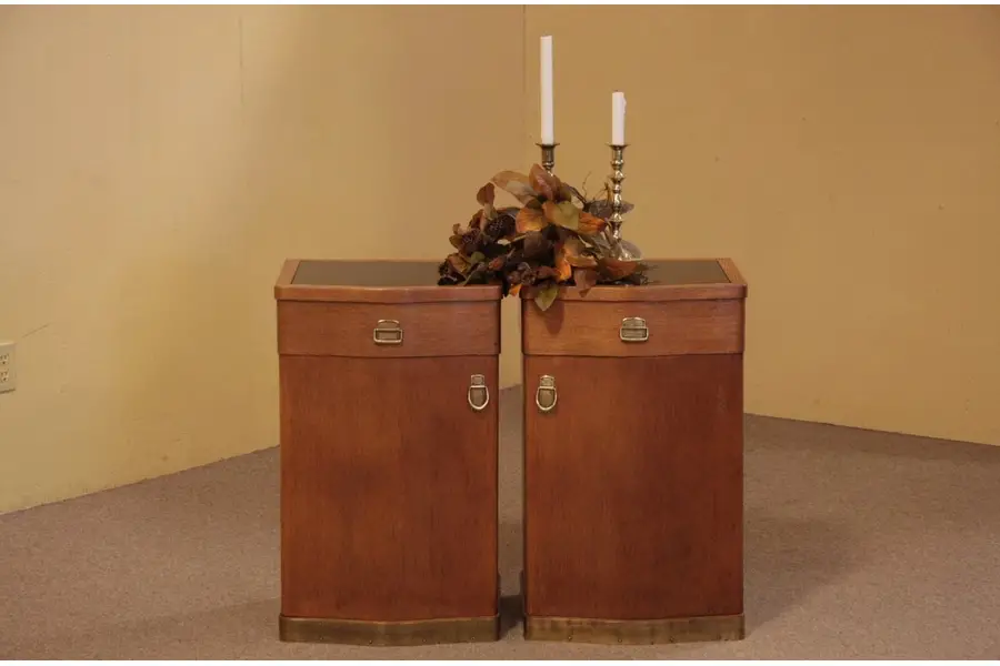 Photo of Pair Art Deco Bedside or End Tables or Nightstands