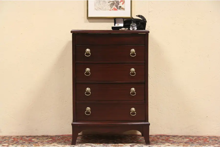 Photo of Mahogany Vintage 1940's Jewelry Chest or Sewing Stand