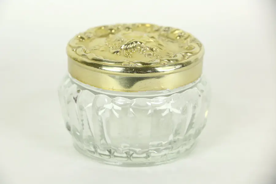 Photo of Baroque Dresser, Boudoir or Powder Jar with Cherub