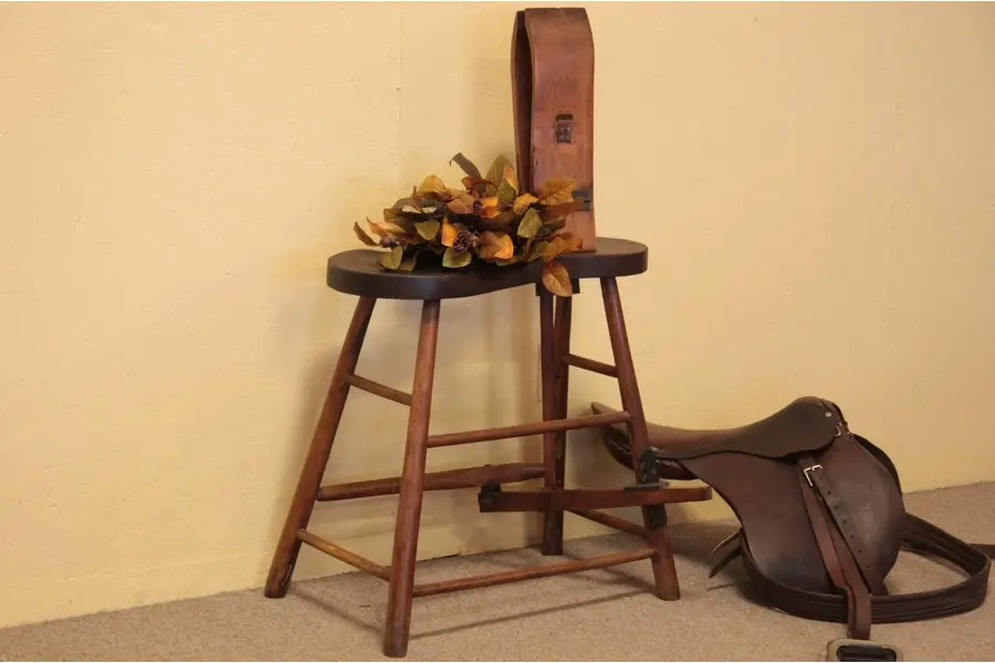 Photo of Horse Harness Maker's Primitive 1890 Workbench