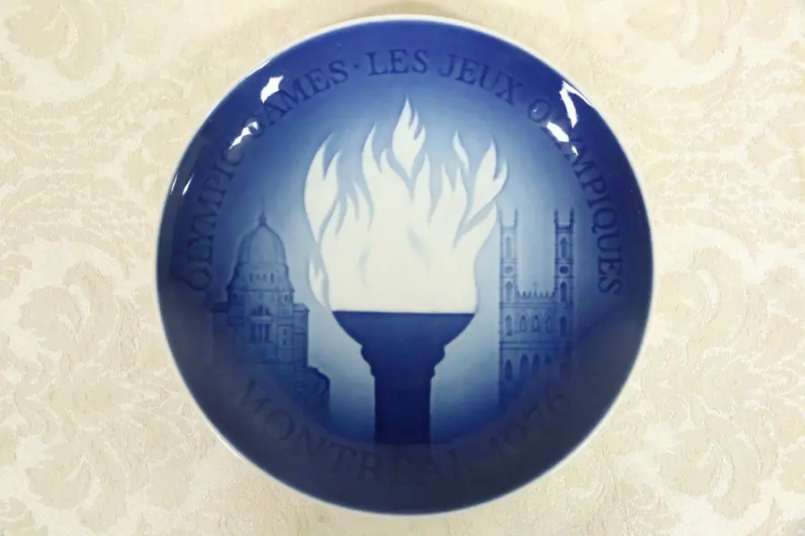 Photo of 1976 Vintage Bing & Grondahl B&G 7" Plate Montreal Olympic Games Limited Edition