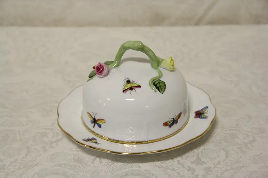 Photo of Herend Rothschild Bird Covered Butter Dish