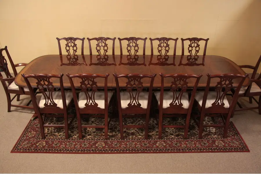 Photo of Georgian Mahogany Dining Set 10 Chairs, 11'8" Table