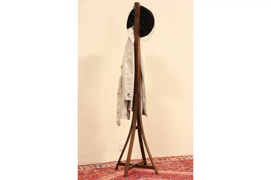 Photo of Arts & Crafts 1900 Mission Oak Hat & Coat Stand