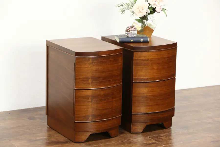 Photo of Pair Midcentury Modern 1950's Vintage Nightstands