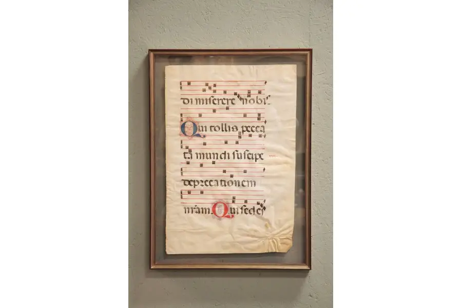 Photo of Musical 1600's Manuscript, Hand Painted on Vellum