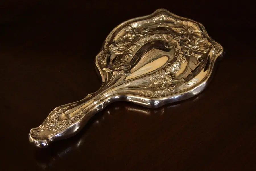 Photo of Art Nouveau Silverplate Antique Hand Mirror
