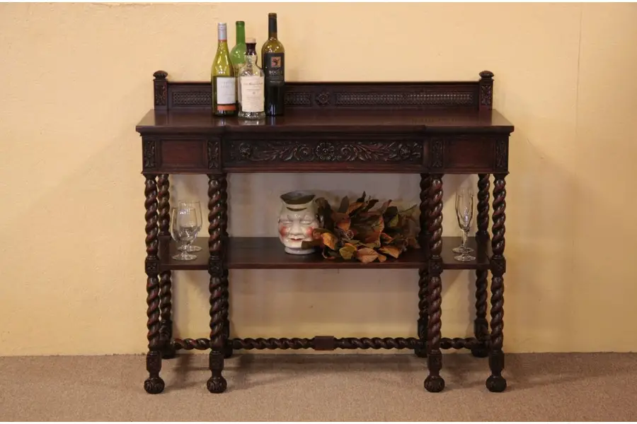Photo of Renaissance Oak Antique Huntboard or Sideboard