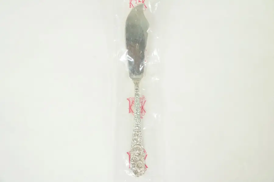 Photo of Repousse Kirk Stieff Sterling Silver Master Butter Knife, New in Bag