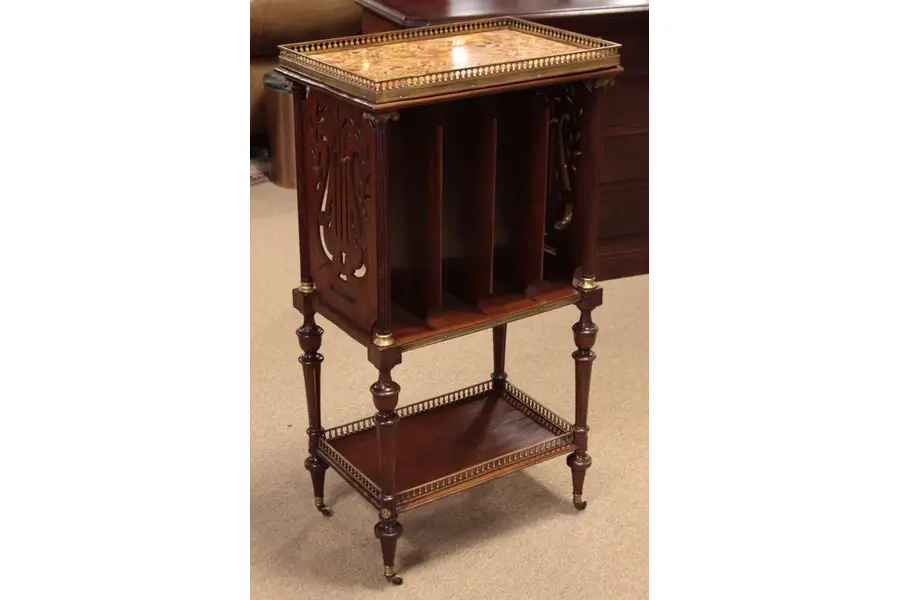 Photo of French Antique Music Holder with Marble Top