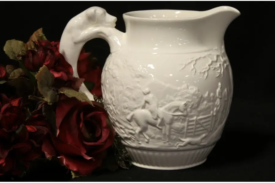 Photo of Wedgwood Hunt Scene 7 1/2" Pitcher, Dog Handle