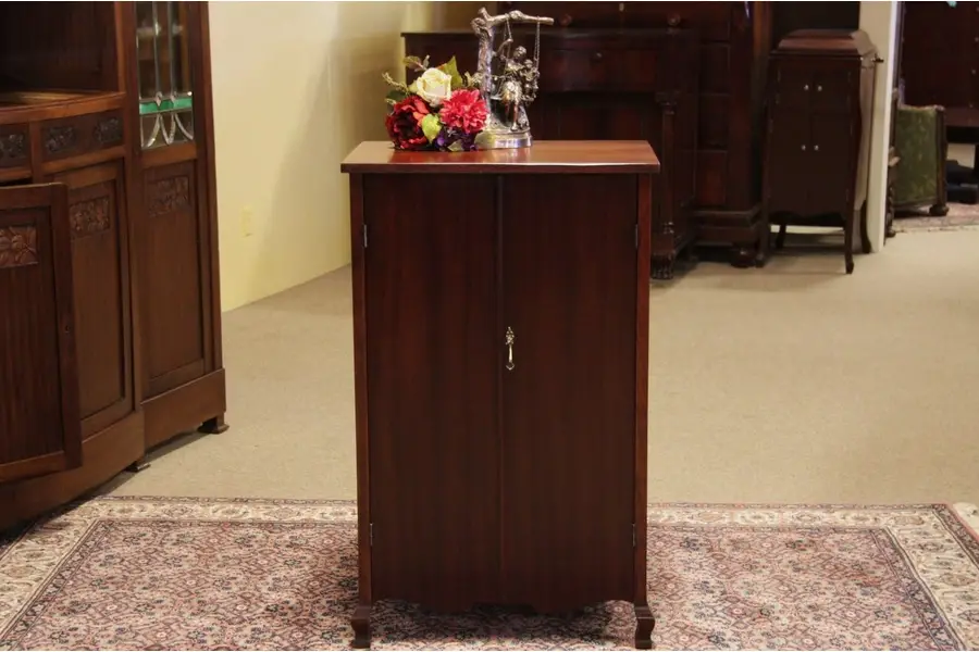 Photo of Mahogany Antique Music Cabinet or Scrapbook File