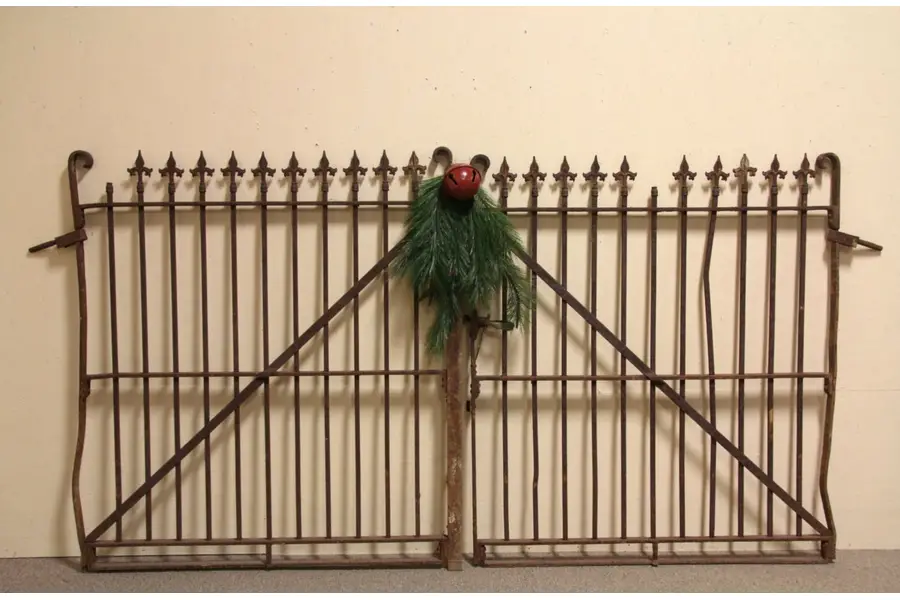 Photo of Pair of Antique Wrought Iron 8' 8" Gates