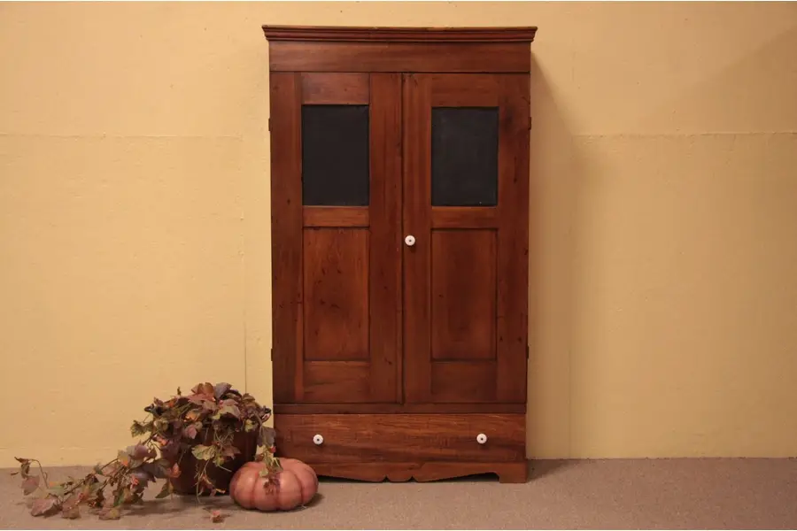Photo of Country Pine Pie Safe, Punched Tin