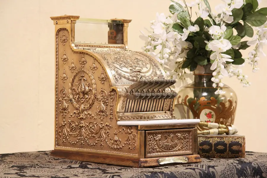 Photo of National Bronze Antique 1896 Barber or Candy Store Cash Register