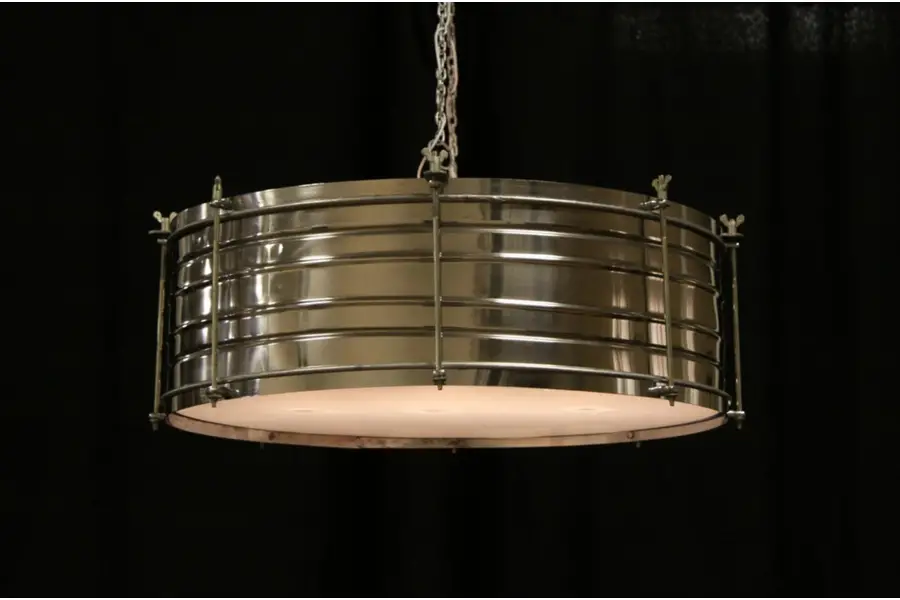 Photo of Ceiling Light Fixture Made from Percussion Drum
