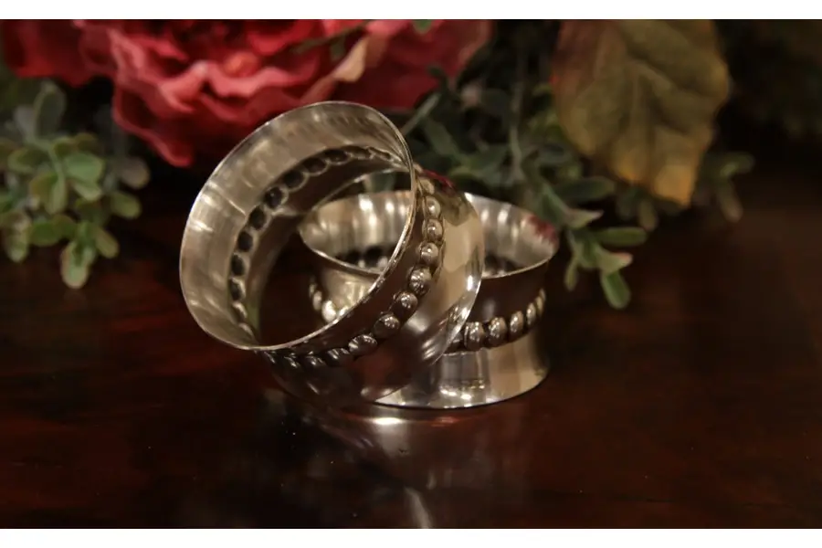 Photo of Pair of Wallace Sterling Silver Napkin Rings