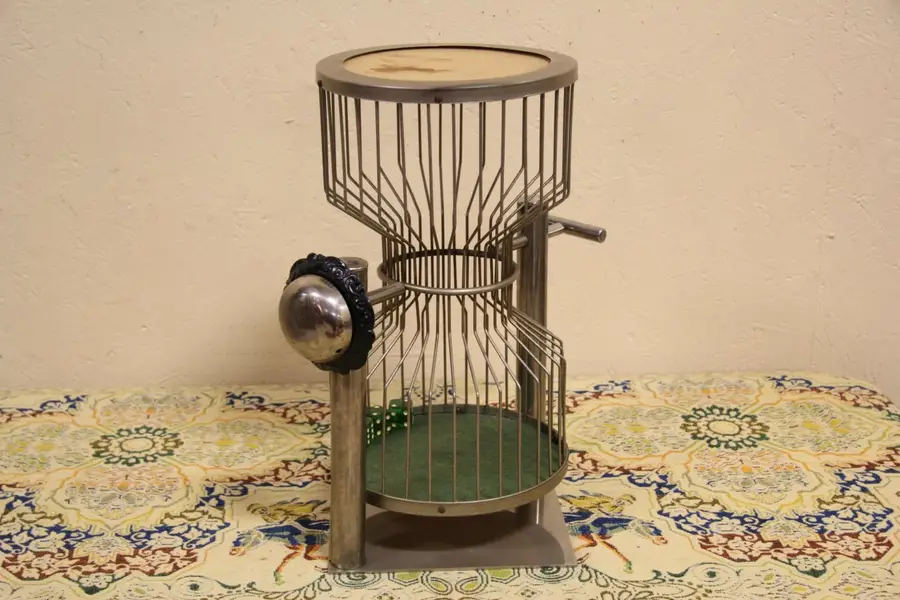 Photo of Chuck A Luck Vintage Dice Cage Gambling Game Shaker