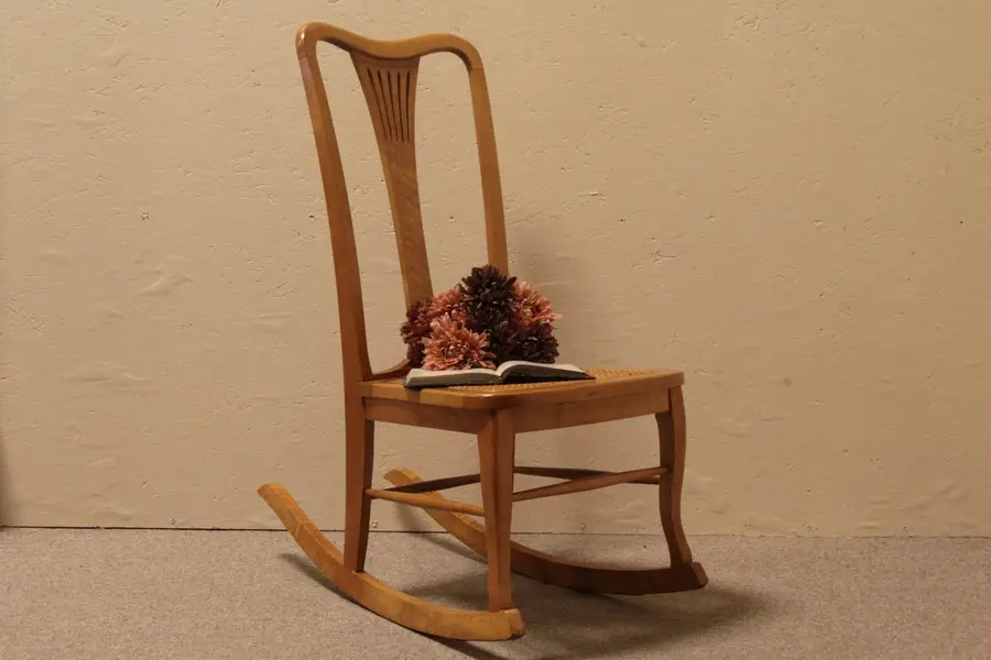 Photo of Birdseye Maple Antique 1910 Rocking Chair