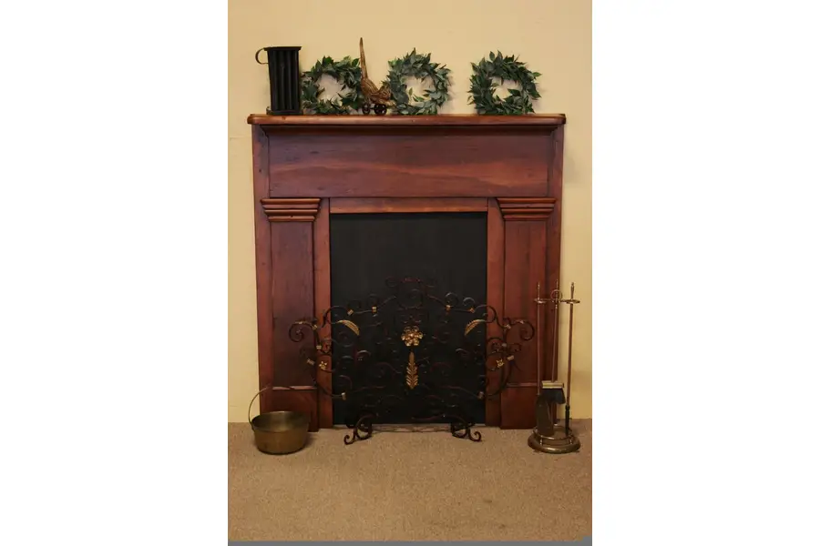 Photo of Primitive Country Pine Fireplace Antique Mantel 1850