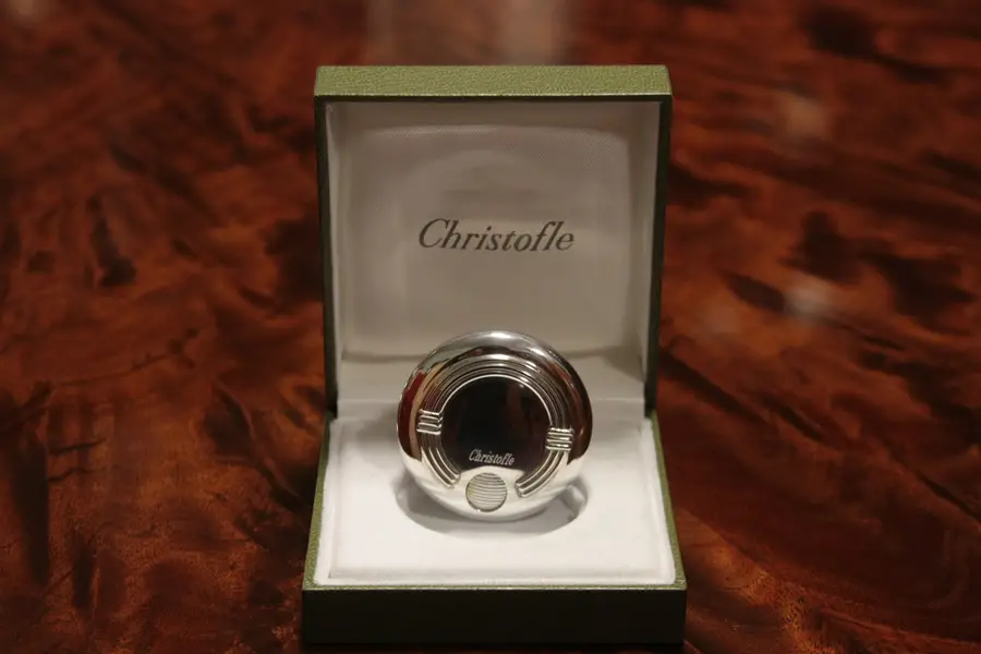 Photo of Christofle Sterling Silver Pill Box & Case