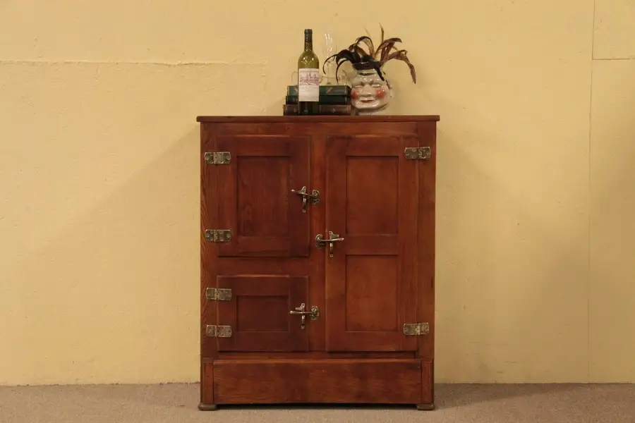 Photo of Victorian Oak Antique Ice Box
