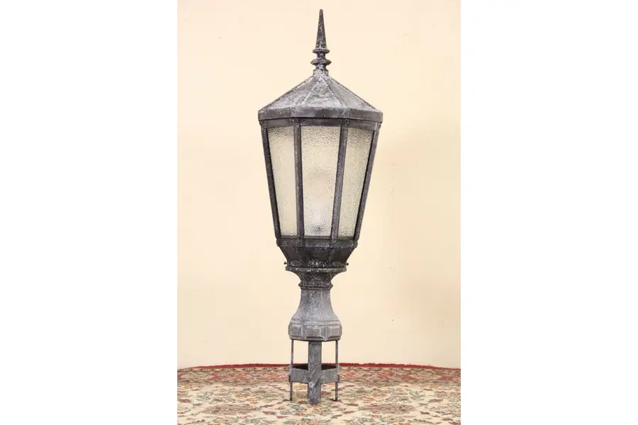 Photo of New York City Salvage 1920's Antique Street Light Lamp or Lantern, Socket