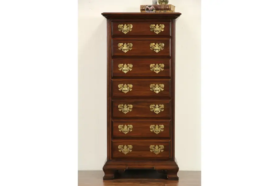 Photo of Harden Signed Cherry Vintage 7 Drawer Lingerie Chest or Semainier