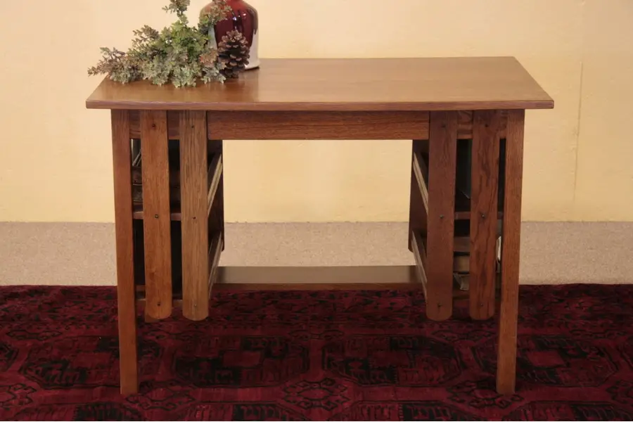 Photo of Mission Oak Wolverine Library Table or Desk