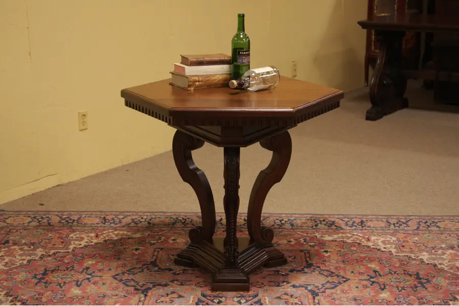 Photo of Hexagonal Antique Lamp Table