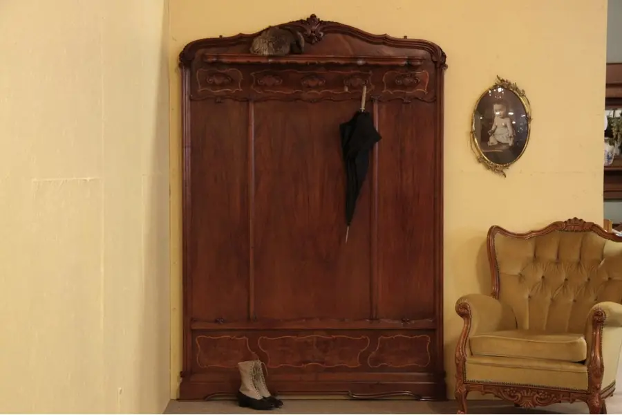 Photo of French Marquetry Foyer or Hall Stand, Coat Hooks