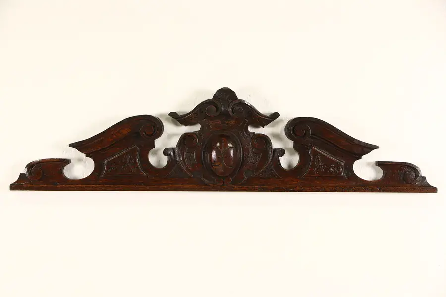 Photo of French 1870 Antique Oak Hand Carved Architectural Salvage Fragment