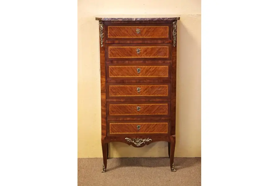 Photo of French Lingerie Chest with Marble Top