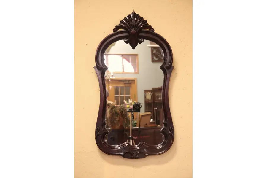 Photo of Victorian Antique Carved Mahogany Mirror