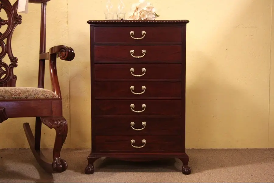 Photo of Chippendale 7 Drawer Lingerie, Silver, Jewelry Chest